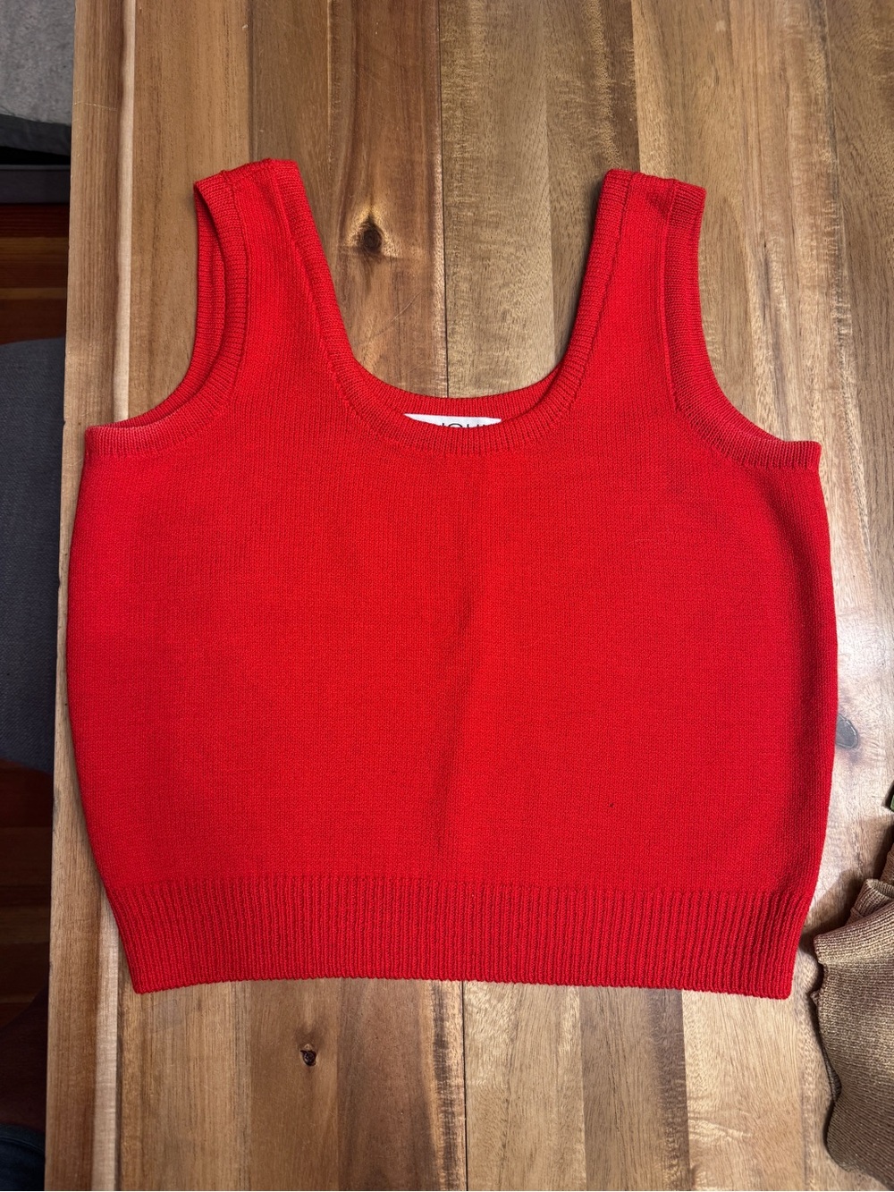 St. John Collection Orange Santana Knit Tank Top